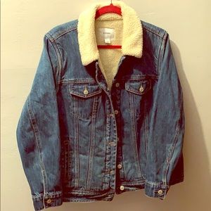 Sherpa lined denim jacket